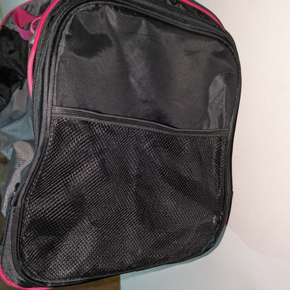 Protege Gray and Pink Duffel Bag - Picture 5 of 9